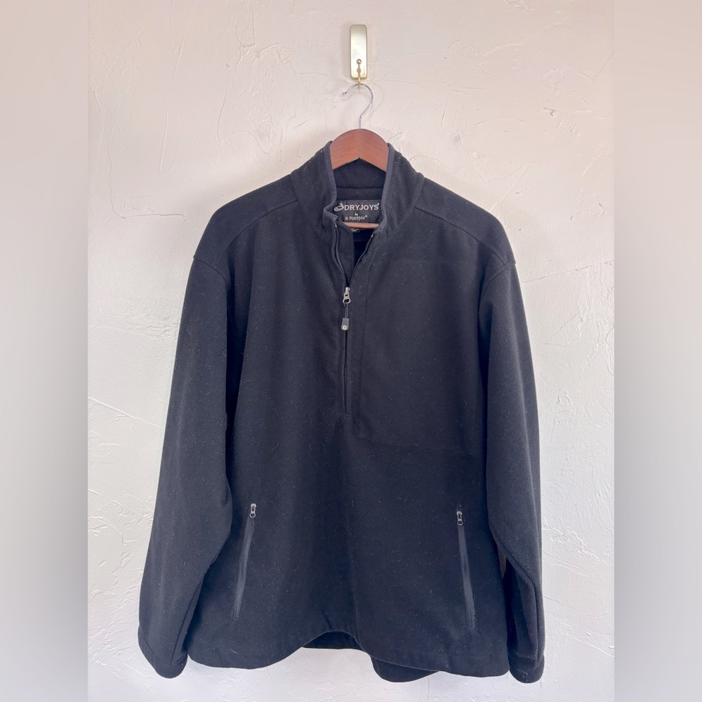 DRYJOYS by FJ FOOTJOY Black Golf Jacket Men Pullover Outdoor Performance Medium